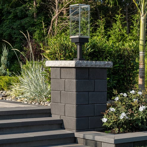 RAFFINATO 180 PILR/CRNR/EDGE SMOOTH ONYX BLACK | Techo-Bloc